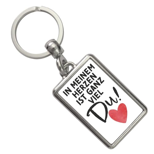 Herz Schlüsselanhänger mit Spruch In meinem Herzen ist ganz viel Du Liebe Valentinsgeschenk für Partner verliebt Freundin Freundschaft Valentinstag von speecheese