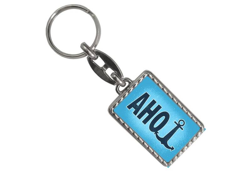 speecheese Schlüsselanhänger Ahoi Schlüsselanhänger mit Bordüre mit Anker von speecheese