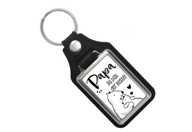 speecheese Schlüsselanhänger Bären Papa und Kind Schlüsselanhänger mit Kunstleder Anhänger Spruch von speecheese