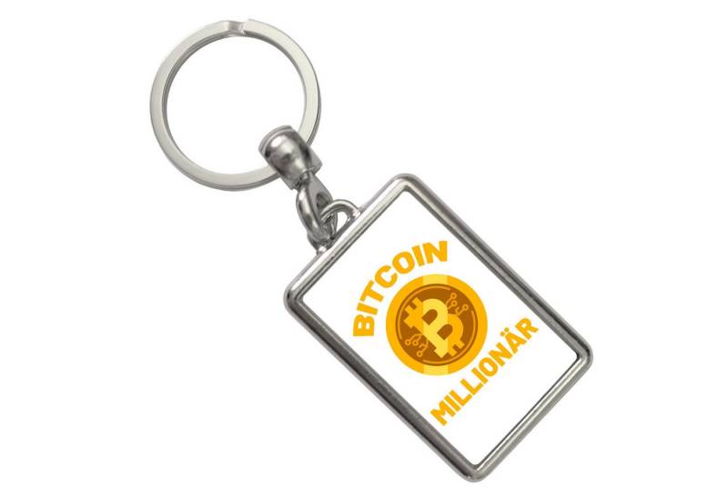 speecheese Schlüsselanhänger Bitcoin Millionär Kryptowährung Schlüsselanhänger in Weiß von speecheese