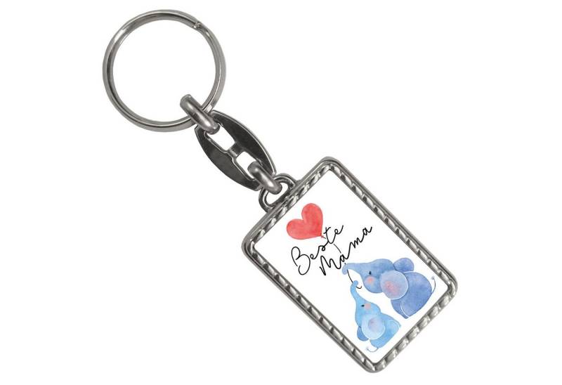 speecheese Schlüsselanhänger Elefant Mutter und Kind Schlüsselanhänger mit Bordüre Spruch Beste von speecheese