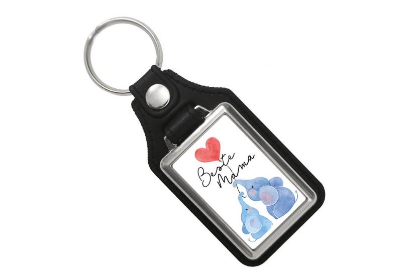 speecheese Schlüsselanhänger Elefant Mutter und Kind Schlüsselanhänger mit Kunstleder Anhänger von speecheese