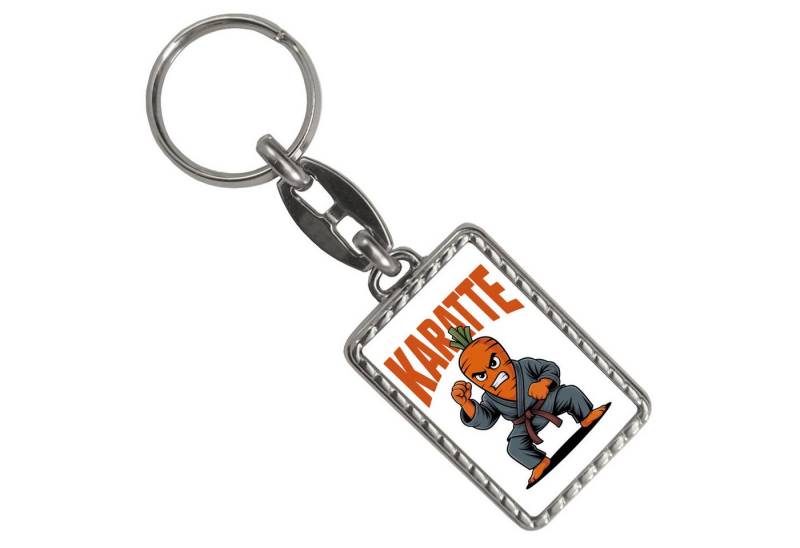 speecheese Schlüsselanhänger Karate Karotte - Karatte Schlüsselanhänger mit Bordüre von speecheese