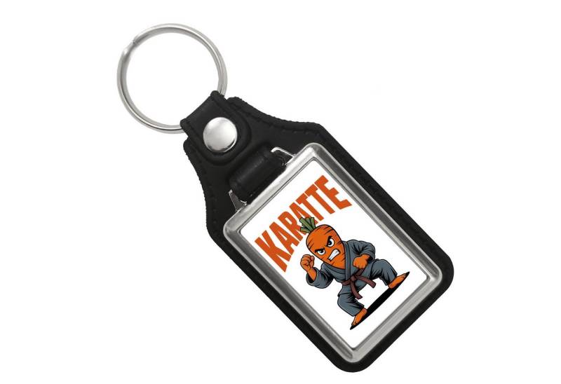 speecheese Schlüsselanhänger Karate Karotte - Karatte Schlüsselanhänger mit Kunstleder-Anhänger von speecheese