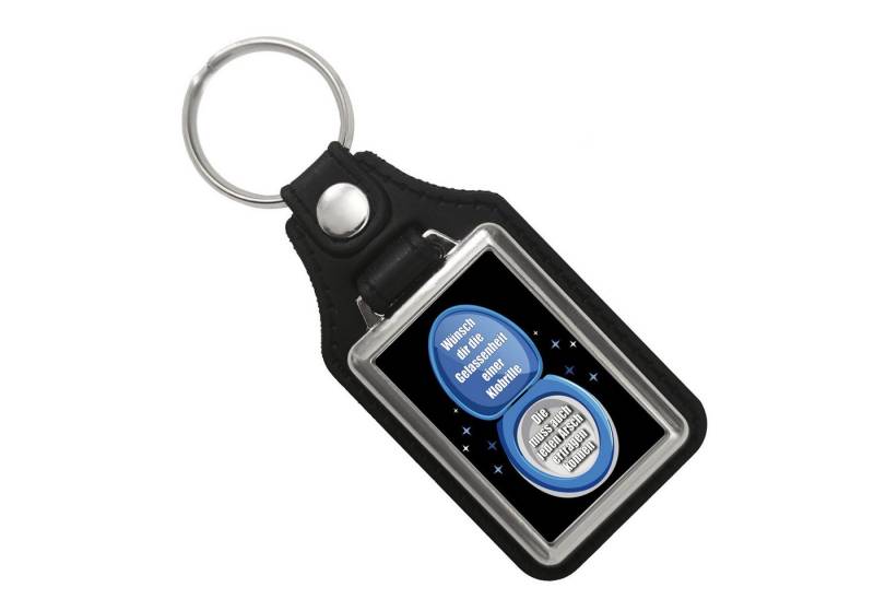 speecheese Schlüsselanhänger Klobrille Schlüsselanhänger mit Kunstleder Anhänger Spruch: einer von speecheese