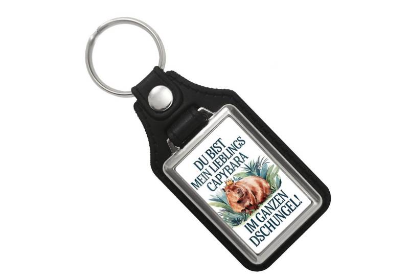 speecheese Schlüsselanhänger Lieblings Capybara Schlüsselanhänger mit Kunstleder Anhänger Krone von speecheese