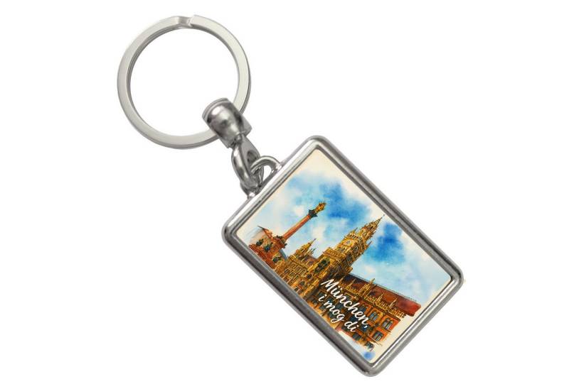 speecheese Schlüsselanhänger München Aquarellgemälde Schlüsselanhänger i mog di von speecheese