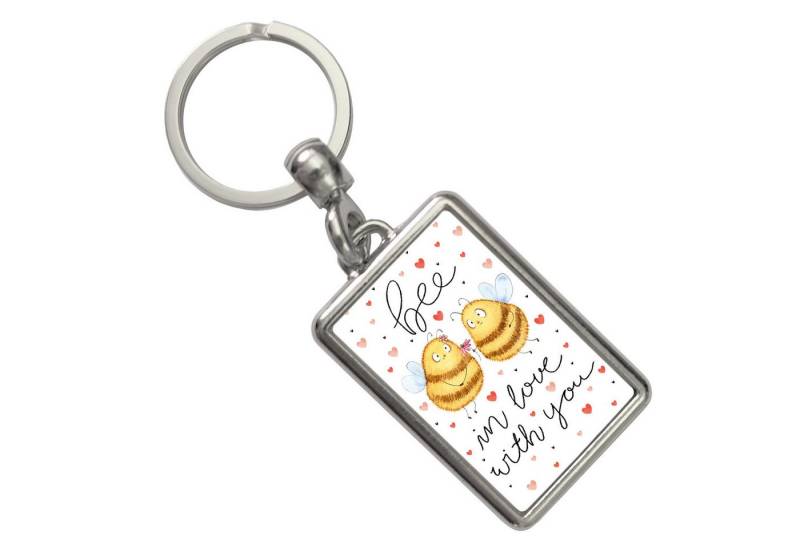 speecheese Schlüsselanhänger Pummel Biene Schlüsselanhänger mit Spruch Bee in love with you von speecheese