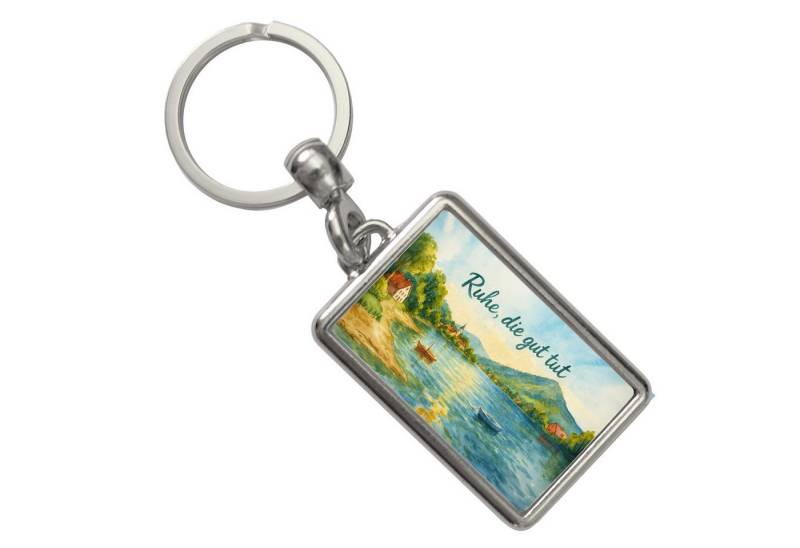 speecheese Schlüsselanhänger Ruhe, die gut tut Aquarell Tegernsee Schlüsselanhänger von speecheese
