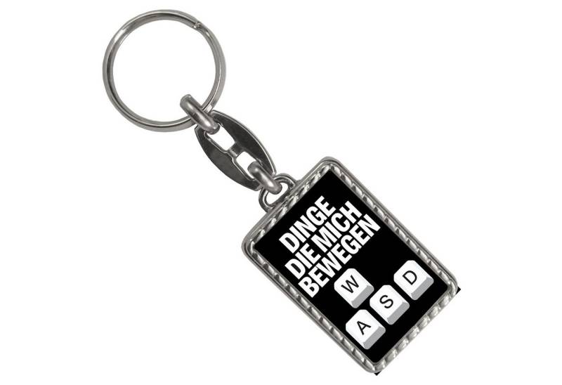speecheese Schlüsselanhänger WASD Gamer Schlüsselanhänger mit Bordüre - Dinge die mich bewegen von speecheese