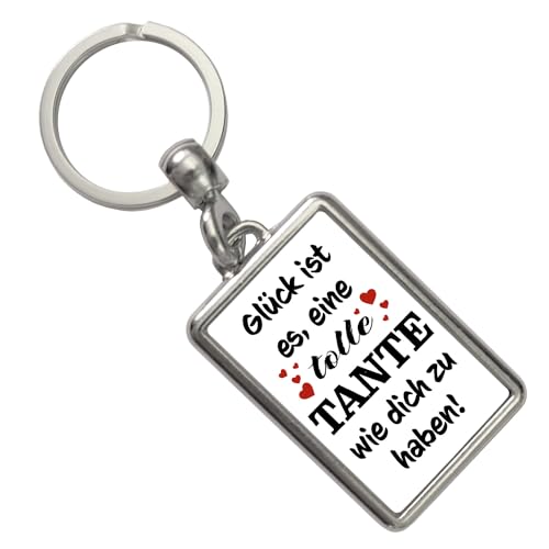 speecheese Tolle Tante Glück Schlüsselanhänger als kleiner Glücksbringer zum Muttertag oder zu Weihnachten beste Tante der Welt die alles für einen macht von speecheese