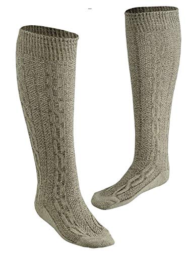 Speed4allkinds Trachtensocken Kniestrümpfe Trachtenstrümpfe Zopfmuster Größe 41-43 oder 44-46 LESO (44-46) von Speed4allkinds