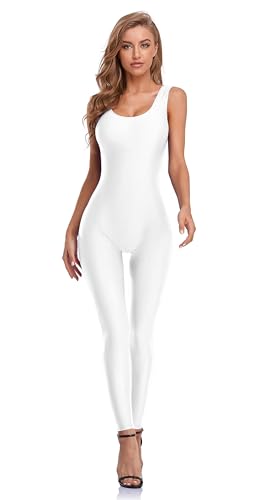 Speerise Damen-Body aus Spandex, Nylon, Tanz-Einteiler, Weiß, Large von speerise