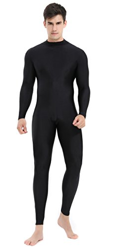 Speerise Herren Turtleneck Spandex Langarm Unitard Bodysuit Tanzkleidung XX-Large Schwarz von speerise