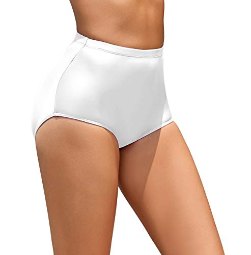 speerise Damen-Bikinihose, hohe Taille, Spandex, Ballett- und Tanz-Höschen - Weiß - Mittel von speerise