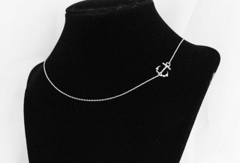 Anker Halskette, Halskette Seitlich, Maritim Hochzeit von spellingB