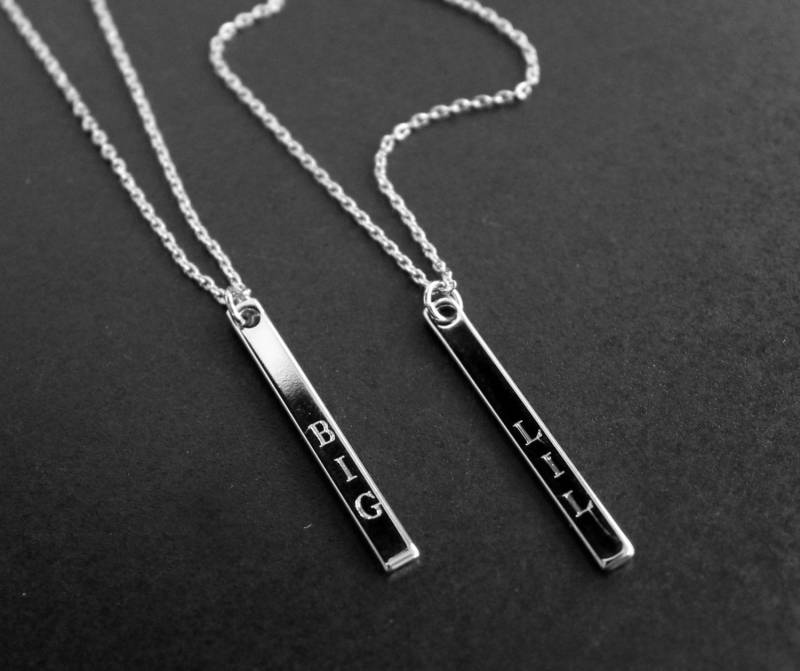 Große/Kleine Schwesterschaft Halsketten, 14K Gold Filled Kette/.925 Sterling Silber Kette/Rose Kette, Große/Kleine Schwester, Bulk Order von spellingB