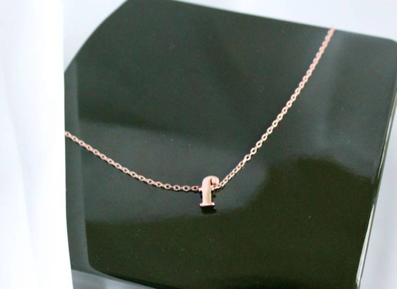 Kleinbuchstabe Halskette, Gold, Silber, Rosegold Buchstaben, Personalisierung, Hochzeit, Schneller Versand von spellingB