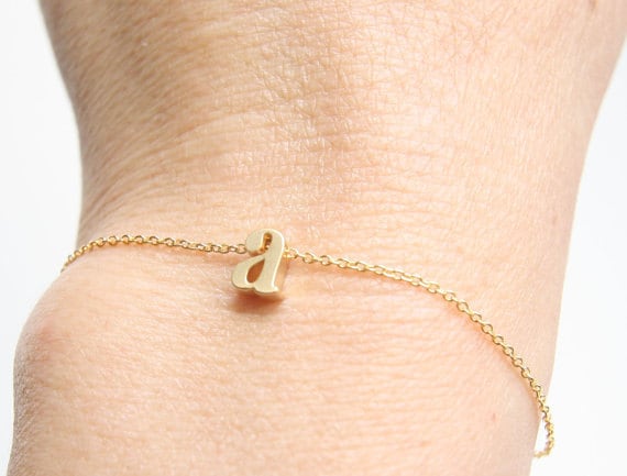 Kleinbuchstaben Erste Armband, 1'' Extender(Optional Mit Dangle, Winzige Buchstaben Hochzeit, Brautjungfer Geschenk, Schnelle Zustellung von spellingB