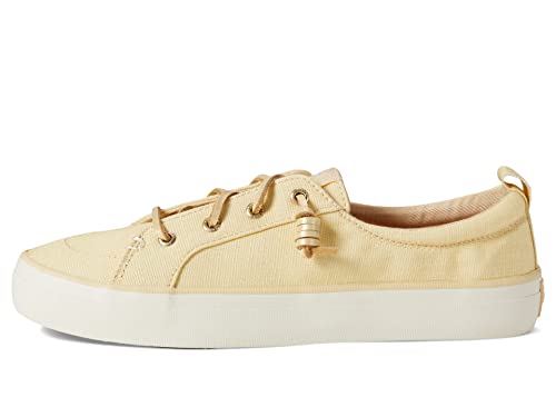 Sperry womens Crest Vibe Seasonal Sneaker, Yellow Shimmer, 8.5 US von Sperry