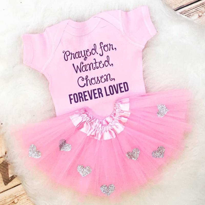 Annahme Verabschieden Betete Gewählt Wollen Immer Geliebt Glitter Passende Personalisierte Custom Body Tutu Rock Set Gericht Outfit Glitzer Baby von spillthebeansetc