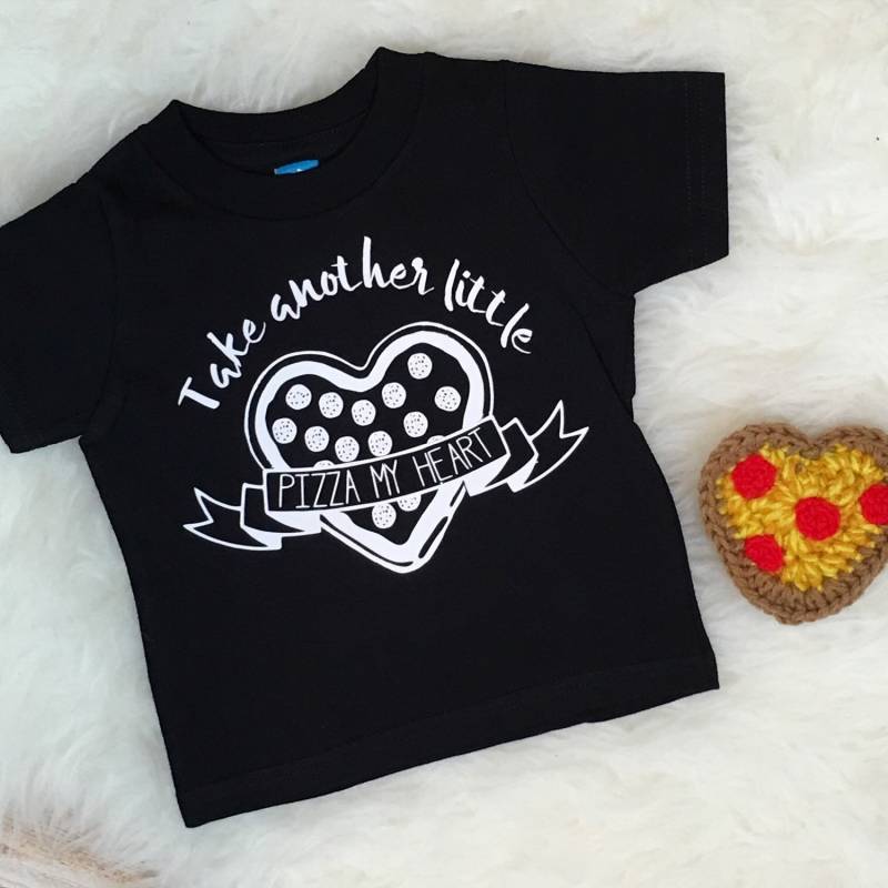 Feinschmecker Lustige T Pizza My Heart Peperoni Kinder Schule Liebe T Freche Mädchen Jungen Hipster Shirt Bodysuit Säugling Oder Kleinkind von spillthebeansetc