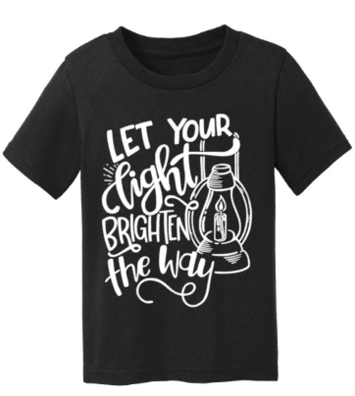 Lassen Sie Ihr Licht Den Weg Positive Kind Trendige T-Shirt Oder Bodysuit Baby-Kleinkind-Junge-Mädchen-Kleidung-Shirt Unisex Geschlecht Neutral von spillthebeansetc