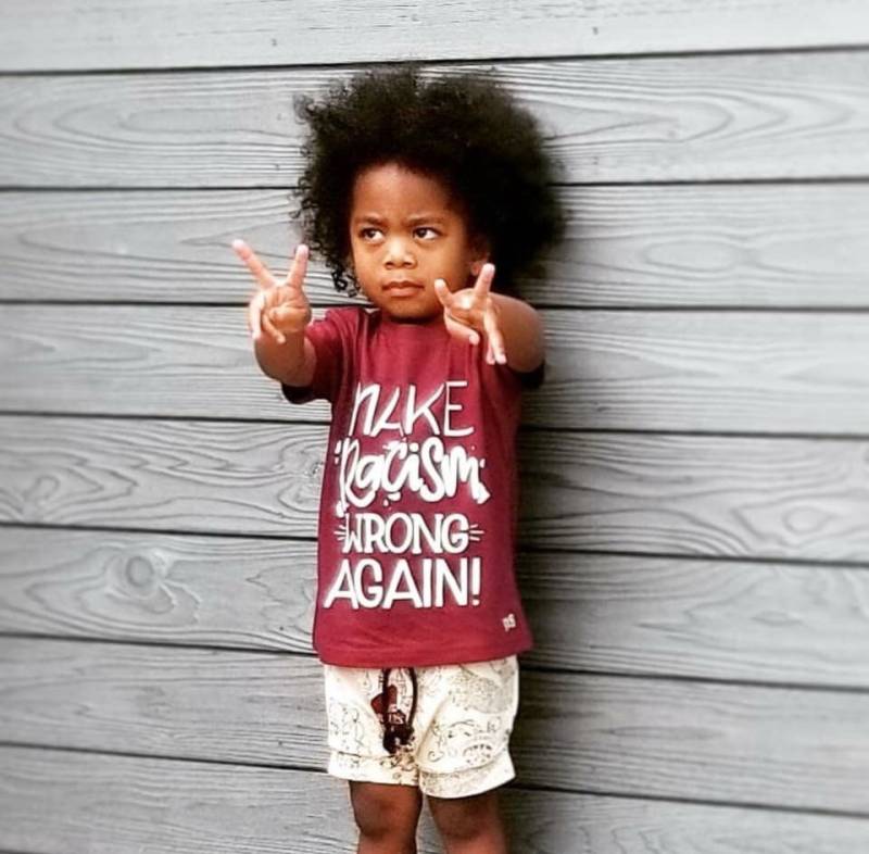 Machen Sie Rassismus Falsch Wieder Kind Ist Trendige T-Shirt Oder Bodysuit Baby Kleinkind Jungen Mädchen Kleidung von spillthebeansetc