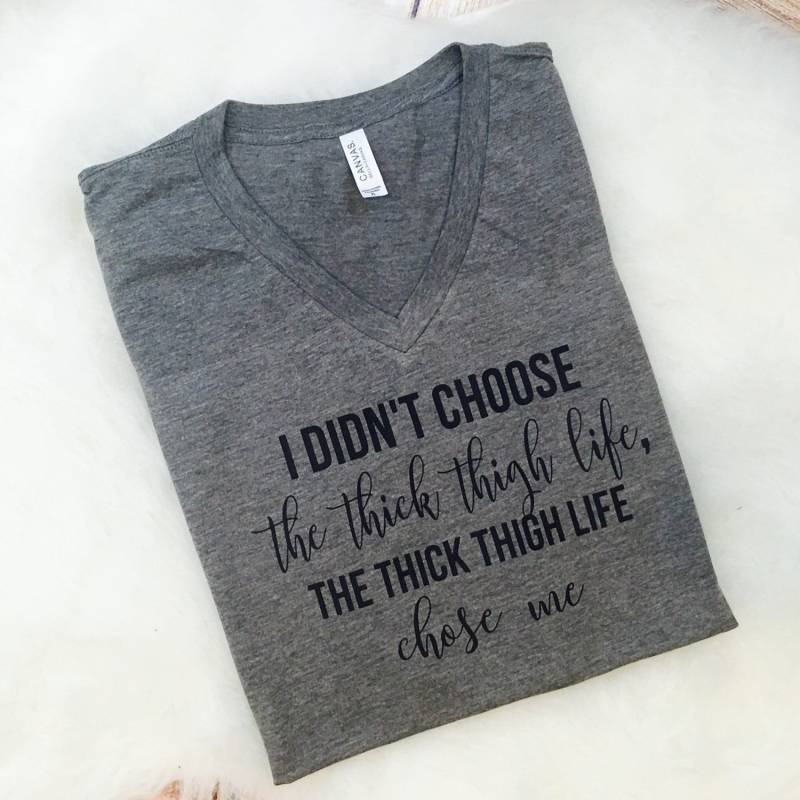 Trendige Ich Nicht Wählen Sie Die Dicken Oberschenkel Leben Meerjungfrau Mama #mamalife Shirt V Work Out Damen Hashtag T Plus Größe 2 X 3 4 von spillthebeansetc