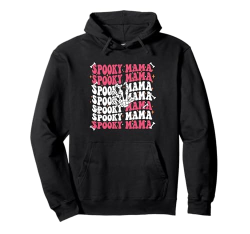 Gruselige Mama Skelett Hand Pullover Hoodie von spooky mama mom halloween skeleton hand spooky