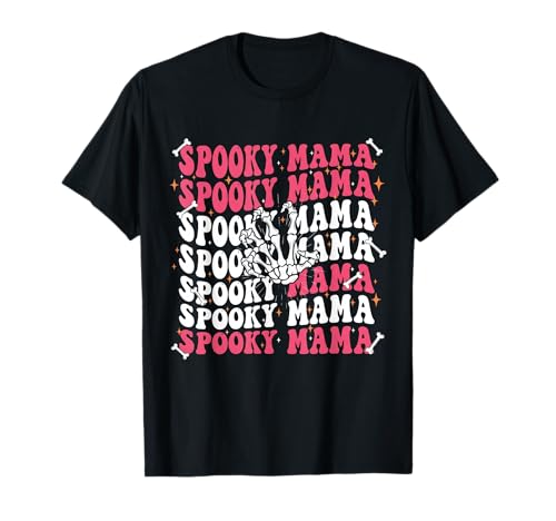 Gruselige Mama Skelett Hand T-Shirt von spooky mama mom halloween skeleton hand spooky