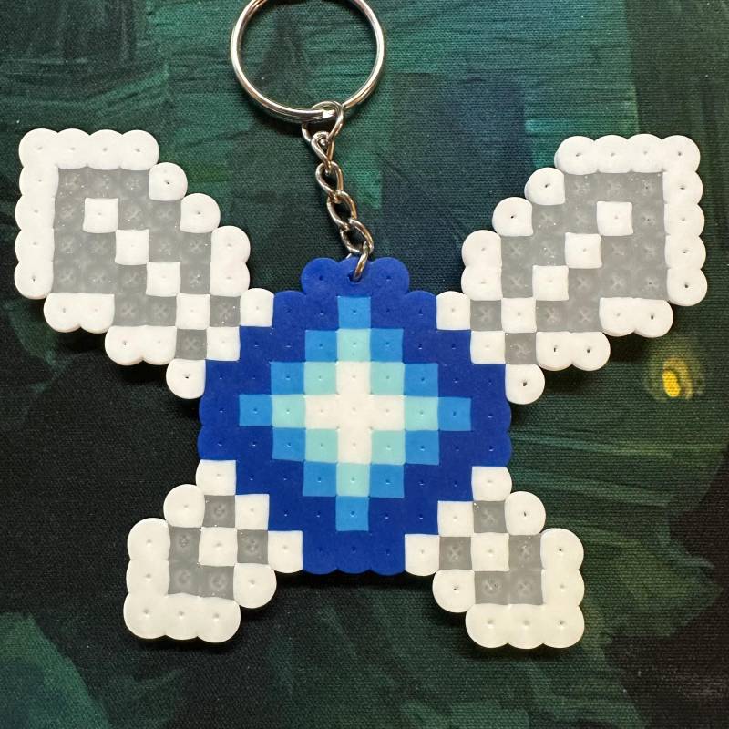 Handgemachter Navi Bügelperlen Magnet Schlüsselanhänger - Legend Of Zelda Inspirierte Kühlschrank Dekoration, Fee Geschenk Gamer, Retro Pixel Art von spoonkandi