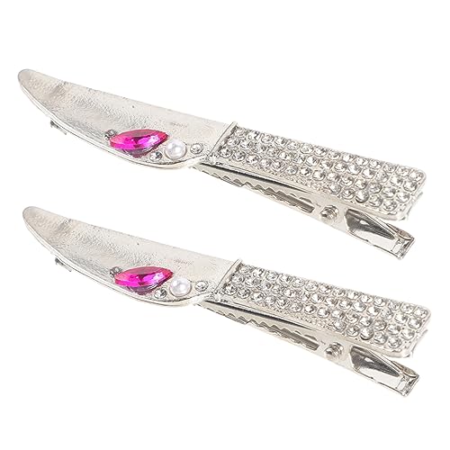 2 x Strass-Haarspangen für Damen, niedliches Gabel-Design, stilvolle Mini-Haar-Accessoires für den täglichen Gebrauch 2 x Strass-Haarspangen für Damen, niedliches Gabel-Design, stilvolle Mini-Haar-Accessoires für den täglichen Gebrauch von sporful