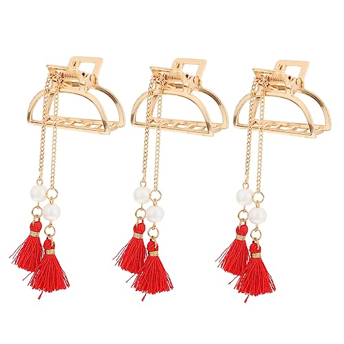 3 x baumelnde Perlen-Haarspangen für Damen, elegantes Haar-Accessoire für alle Haartypen von sporful