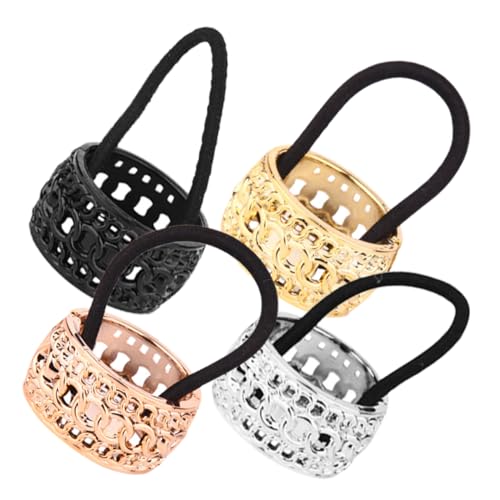 4 x hohe Pferdeschwanz-Haargummis für Damen, rutschfeste Haar-Accessoires für dünnes Haar, stilvolle Pferdeschwanz-Halter von sporful