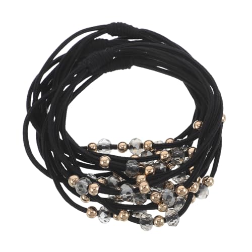 5 Stück schwarze elastische Pferdeschwanzhalter mit Strass – schicke Haargummis für Frauen – stilvolle Haar-Accessoires 5 Stück schwarze elastische Pferdeschwanzhalter mit Strass – schicke Haargummis für Frauen – stilvolle Haar-Accessoires von sporful