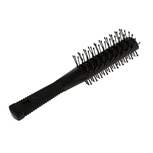 Antistatische doppelseitige Reihenbürste für Männer und Frauen, schwarze belüftete Haarbürste zum Trocknen und Stylen, 21,6 cm Antistatische doppelseitige Reihenbürste für Männer und Frauen, schwarze belüftete Haarbürste zum Trocknen und Stylen, 21,6 cm von sporful