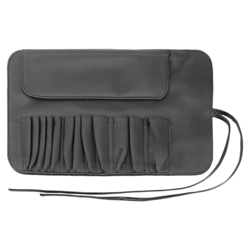 Make-up-Pinsel-Organizer-Tasche, kompakt, tragbar, Reisegröße, Kosmetiktasche mit 12 elastischen Taschen für Augenbrauenstift und Pinsel Make-up-Pinsel-Organizer-Tasche, kompakt, tragbar, Reisegröße, Kosmetiktasche mit 12 elastischen Taschen für Augenbrauenstift und Pinsel von sporful