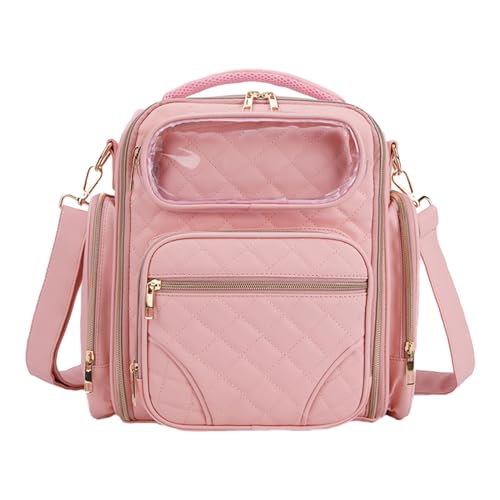 Reise-Make-up-Tasche, professionelle Nagellack-Tragetasche, tragbarer Kosmetik-Organizer für Pinsel, Augenbrauenstifte, Nagelkunst-Werkzeuge, 30 x 30 x 17 cm von sporful