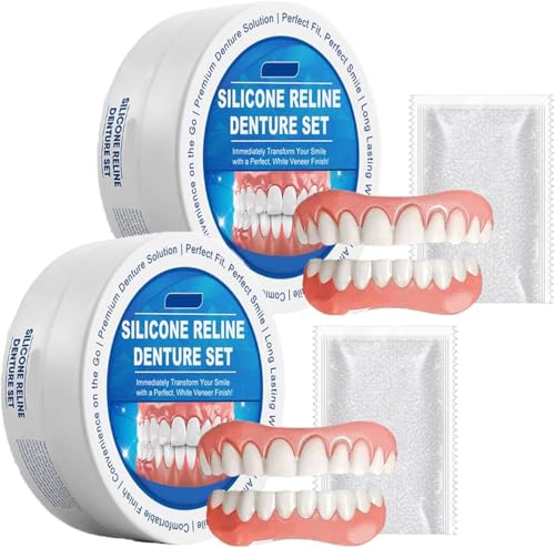 Silicone Reline Prothese Set, Denture Silicone Reline Kit, Silicone Reline Prothese Set, Denture Reline Kit for Women and Men, Soft Denture Reline Kit (2 Set) von sporful