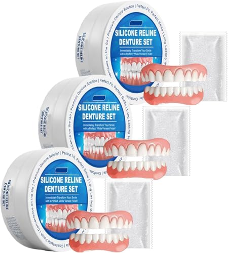 Silicone Reline Prothese Set, Denture Silicone Reline Kit, Silicone Reline Prothese Set, Denture Reline Kit for Women and Men, Soft Denture Reline Kit (3 Set) von sporful