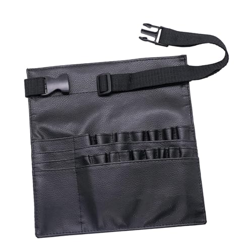 sporful Professionelle Make-up-Pinseltasche aus PU-Leder, großes Fassungsvermögen, Kosmetik-Organizer mit verstellbarem Riemen, Pink, Modern von sporful