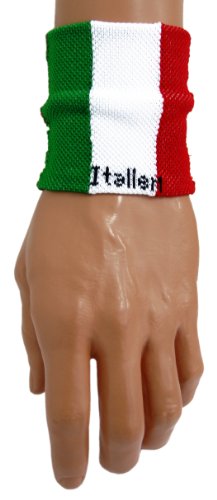 sportfanshop24 Schweißband/Armband/Handgelenkband ITALIEN 1 Stück sehr gute Qualität von sportfanshop24