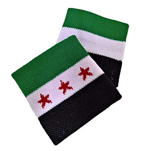 sportfanshop24 Schweißband/Armband/Handgelenkband SYRIEN 1 Stück sehr gute Qualität von Sportfanshop24