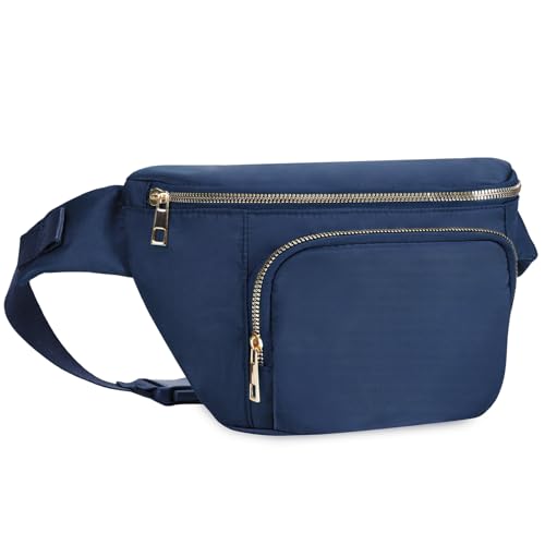 Bauchtasche Damen Groß Gürteltasche Herren mit zusätzlichem Verlängerungsgürtel Modische Hüfttasche für Reisen Wandern Laufen Marineblau von sportsnew