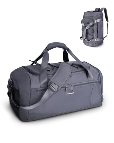 Sportsnew Sporttasche Herren 38L Fitness Rucksack mit Schuhfach & Nassfach, 3-in-1 Trainingstasche für Sport, Schwimmen, Reisen, Arbeit & Alltag, Grau (Patent Angemeldet) von sportsnew