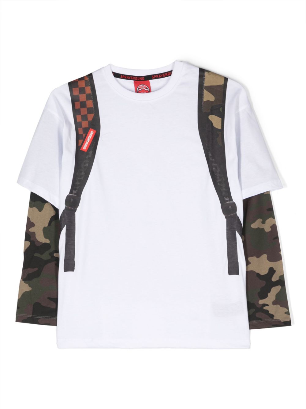 sprayground kid T-Shirt mit Rucksack-Print - Weiß von sprayground kid