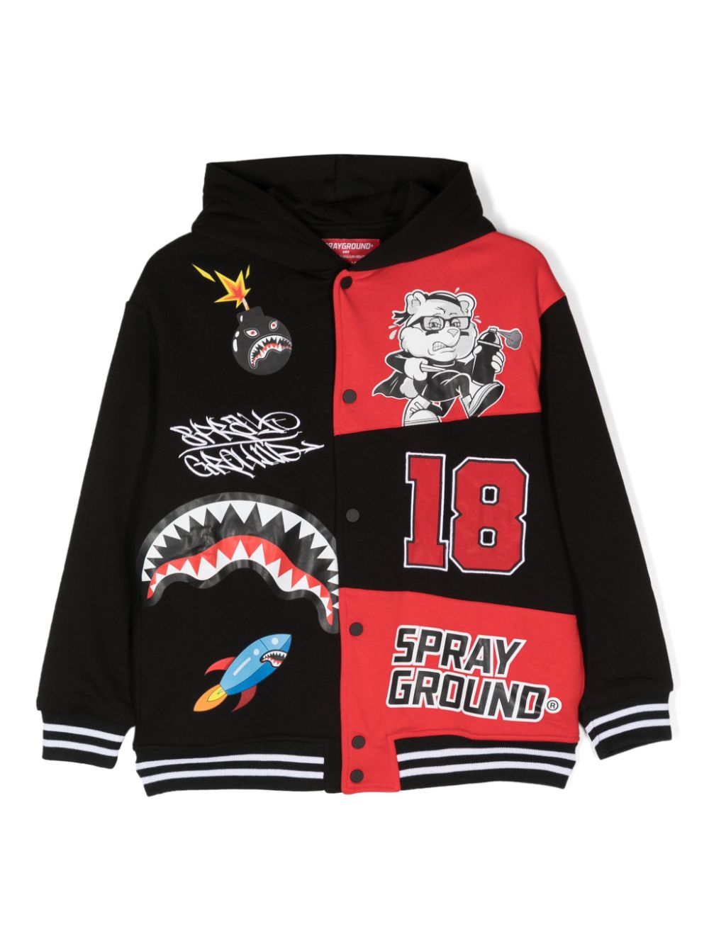 sprayground kid Bomberjacke in Colour-Block-Optik - Schwarz von sprayground kid