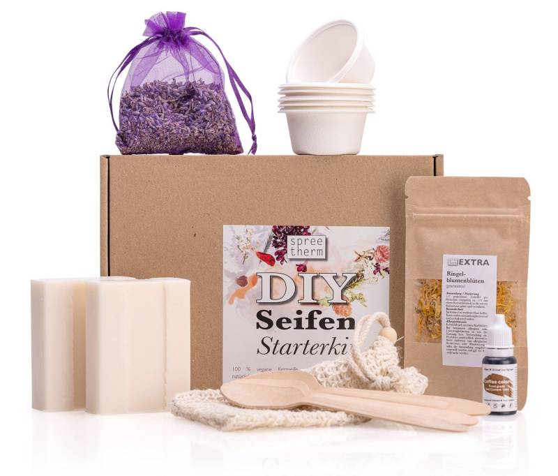 spreetherm Seifen-Set Seife selber machen, DIY Set von spreetherm inkl. veganer Kernseife, - Unsere DIY Empfehlung- Bekannt aus Social Media von spreetherm