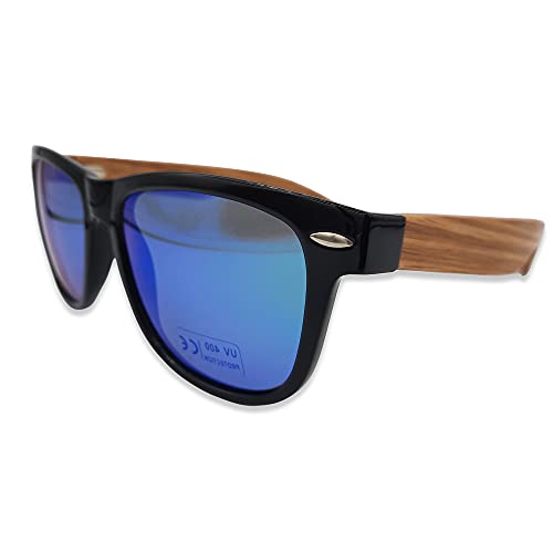 sprengers Verspiegelte Holzbrille - Moderne Sonnenbrille - Für jeden Gesichtstyp geeignet | Moderne Brille aus Holz | Polarisiert und UV-400 von sprengers